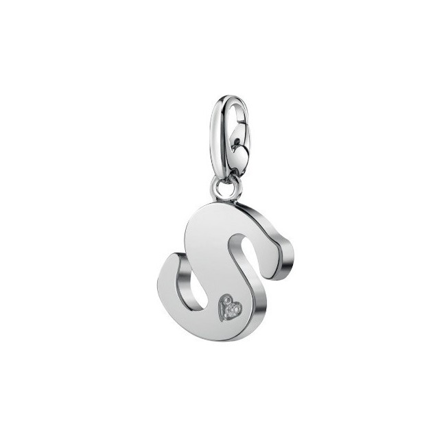 Salvini pendant in silver with diamond S - 20077308