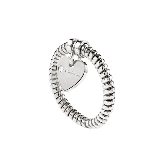 Salvini heart ring with pendant diamond - 20069033