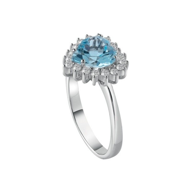 Salvini Ring mit Diamanten und Aquamarin Capri 20077275