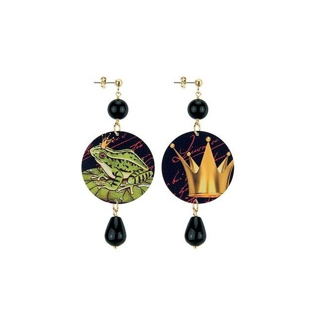 Lebole long earring The Circle frog prince