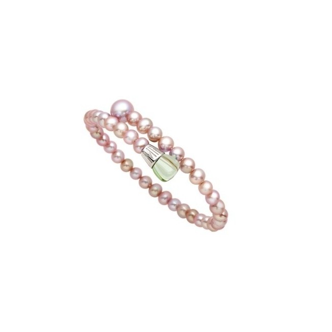 Bracciale Mimì Lollipop perle viola con prasiolite e tsavorite