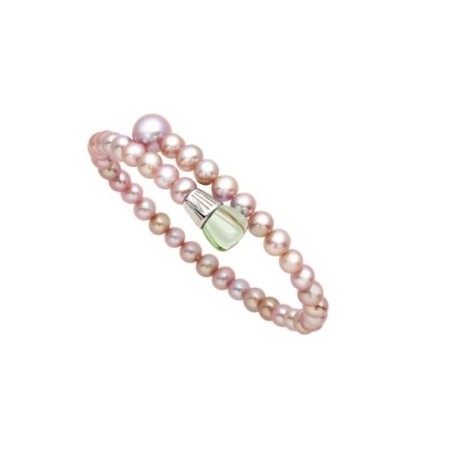 Bracciale Mimì Lollipop perle viola con prasiolite e tsavorite