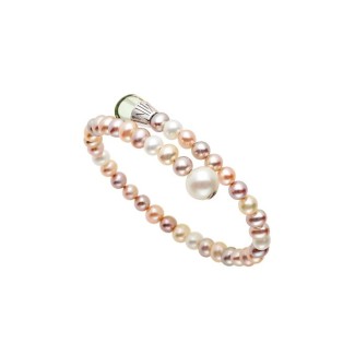 Mimì Lollipop bracelet multicolor pearls with prasiolite and orange sapphire 2