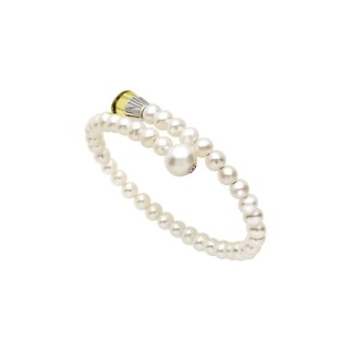Bracciale Mimì Lollipop semirigido perle con quarzo lemon e zaffiro rosa 2