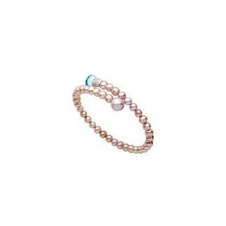 Mimì Lollipop lila Perlen-Armband mit blauem Topas und blauem Saphir 2
