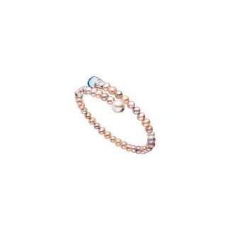 Bracciale Mimì Lollipop perle multicolor con topazio blu e zaffiro viola 2