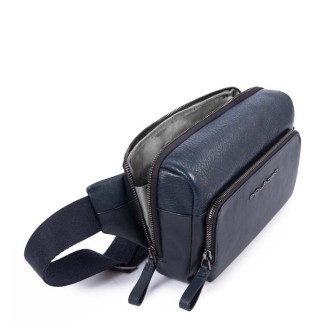 Piquadro Gürteltasche mit blauem Leder und Schulterriemen - CA4491W89 / BLU 2