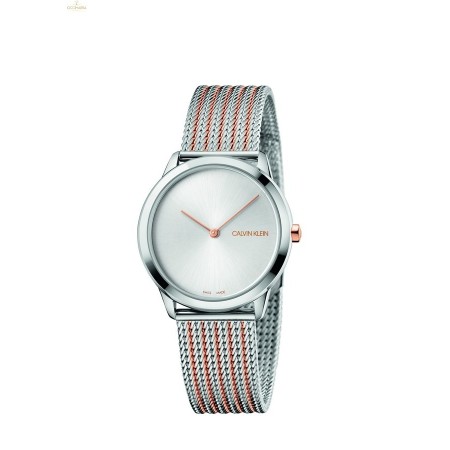 CALVIN KLEIN Watch Minimal Extension - Bicolor Silver Bracelet - K3M22B26