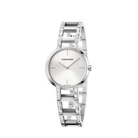 CALVIN KLEIN Cheers Uhr mit farbigen Steinen Silber - K8NY3TK6