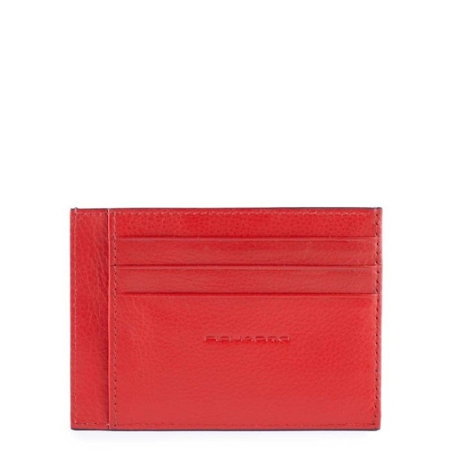 Piquadro Splash card case black / red - PP2762SPLR / NR
