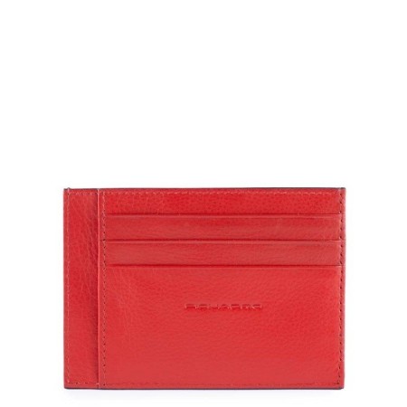Piquadro Splash card case black / red - PP2762SPLR / NR