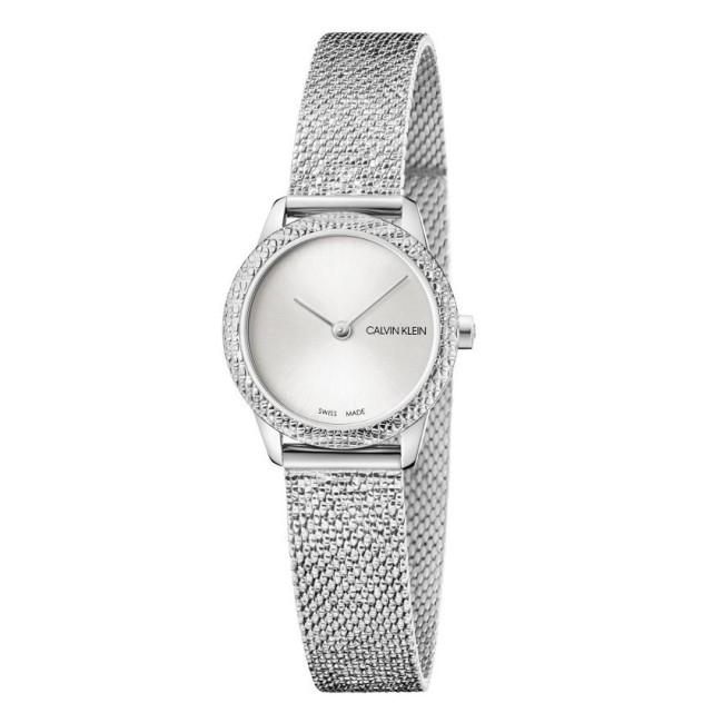 Calvin Klein Watch Minimal Small Glitzer aus Silber - K3M23T26