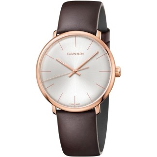 Calvin Klein High Noon PVD Watch K8M216G6 Leather Strap