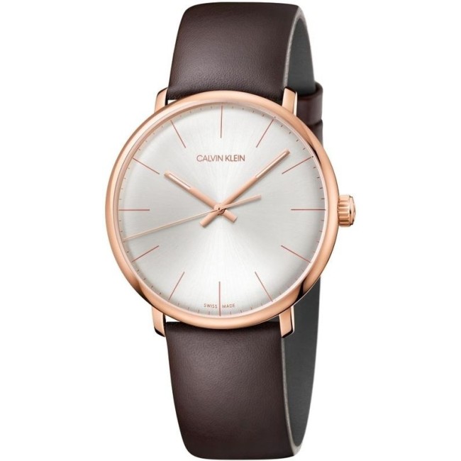 Calvin Klein High Noon PVD Watch K8M216G6 Leather Strap