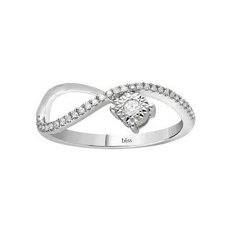 Bliss-Ring Pansiero-Kollektion aus unendlichem Solitärmodell aus Gold und Diamanten