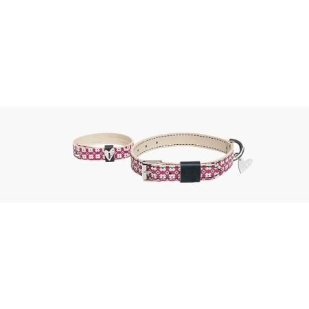 Coppia collare cane e bracciale padrone Keep Me cuore e fiori
