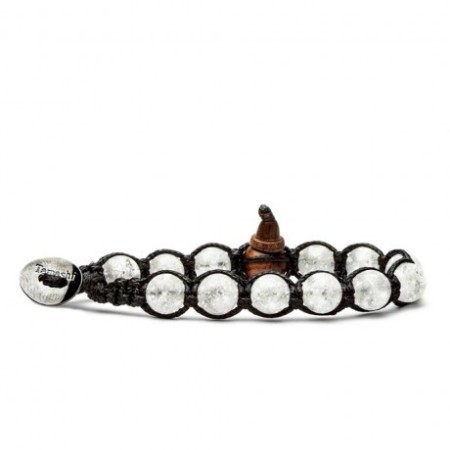 Bracciale Tamashii Cristallo di rossa cracked cordino nero novità