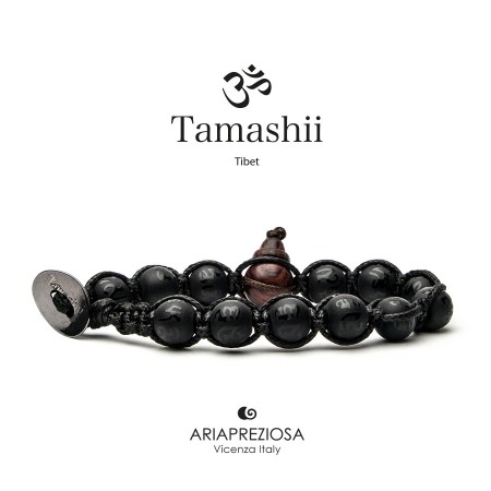 Bracciale Tamashii Onice opaco Mantra cordino nero novità