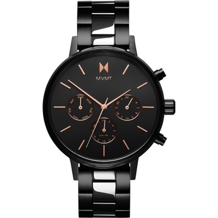 Watch MVMT Nova Crux glossy black and satin pink indexes - FC01-BL