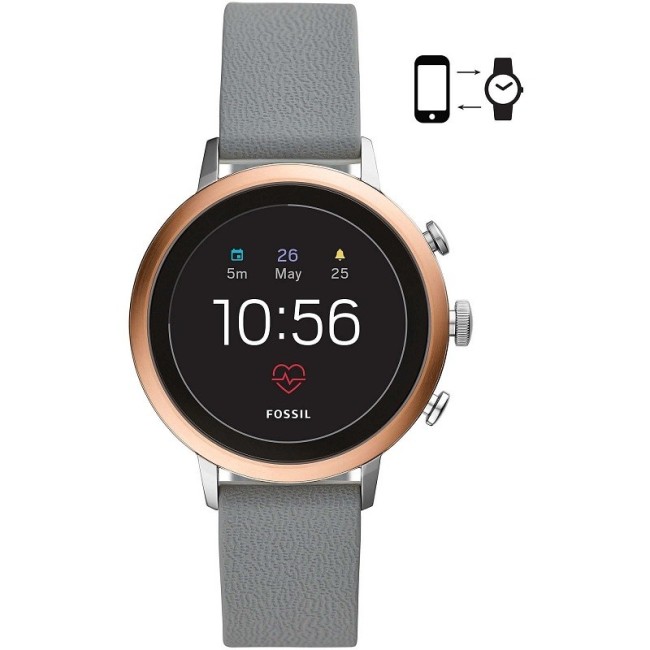 Orologio Fossil Smartwatch Fossil Amoled pelle grigio - FTW6016