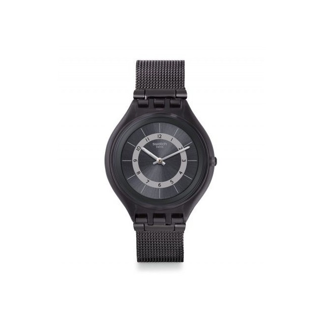 Watch Swatch Skin Skinight Milanese shirt black and silver - SVUB105M