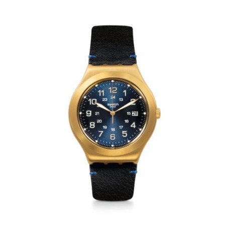 Swatch orologio Happy Joe Golden in pelle cassa gold - YWG408