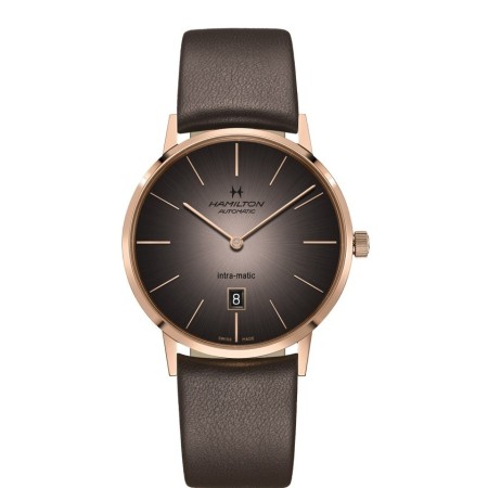 Hamilton Intra Matic Car Chocolate Rosé watch H38745501