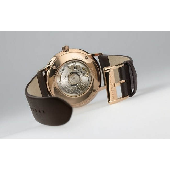 Hamilton Intra Matic Car Chocolate Rosé watch H38745501