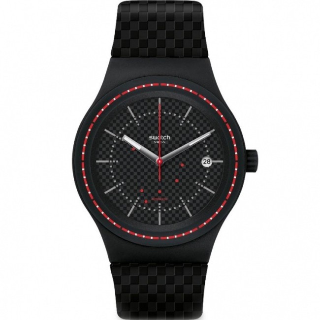 Swatch Watch Sistem Damier Sistem51 nero rosso - SUTB406