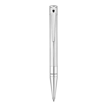 Dupont ballpoint pen D- Initial Black & Goldsmit silver plated
