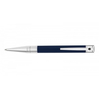 Dupont ballpoint pen D- Initial Blue glossy and silver - 265205