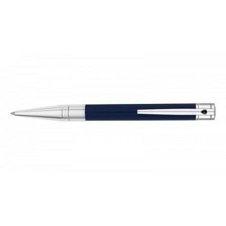 Dupont ballpoint pen D- Initial Blue glossy and silver - 265205