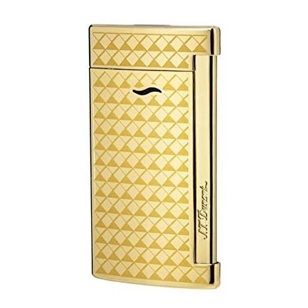 Dupont Feuerzeug Slim7 Linienfarbe Gold gelb vergoldet - 027715
