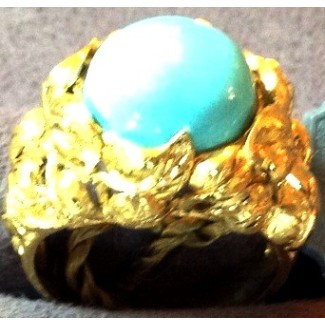 Anello in oro con Turchese - AOT665