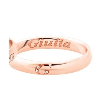 Polello Faith Love Letter in rose gold and diamonds