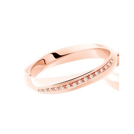 Fede Polello Luce d'amore in oro rosa e diamanti 3118DR