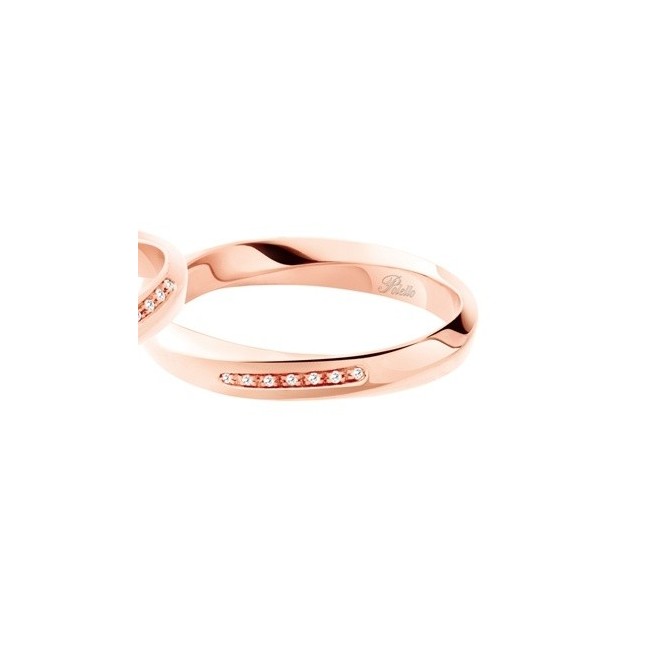 Fede Polello Luce d'amore in oro rosa e diamanti 3118UR