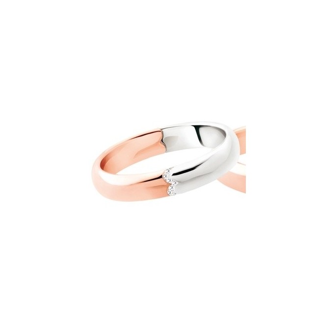 Polello Faith Sign of love in rose gold, white and diamonds