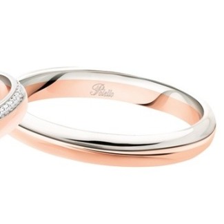 Fede Polello Sogno d'amore in oro rosa e oro bianco