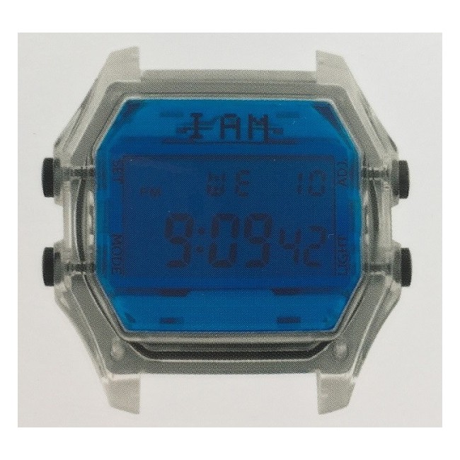 I AM blue and transparent men's digital watch IAM108