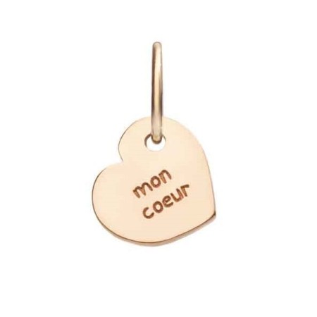 Micro Queriot Mon Coeur pendant in rose gold to heart