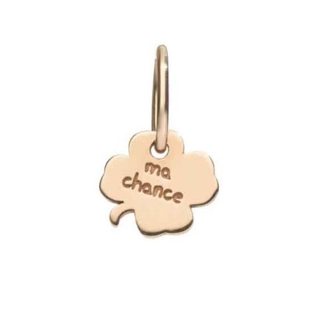 Queriot Ma Chance Quadrifoglio micro pendant in rose gold