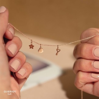 Micro ciondolo Queriot Ma Clé Chiave in oro rosa 2