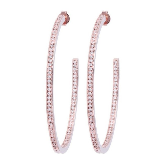 Bronzallure Circle Ohrringe mit Riviera - WSBZ00349