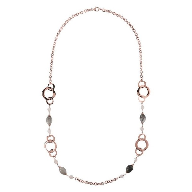 Bronzeallure-Halskette mit Quarz - WSBZ00988