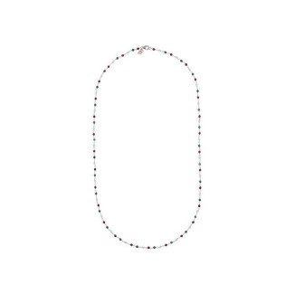 Multicolor Amorette Agate Bronzallure Necklace - WSBZ01256