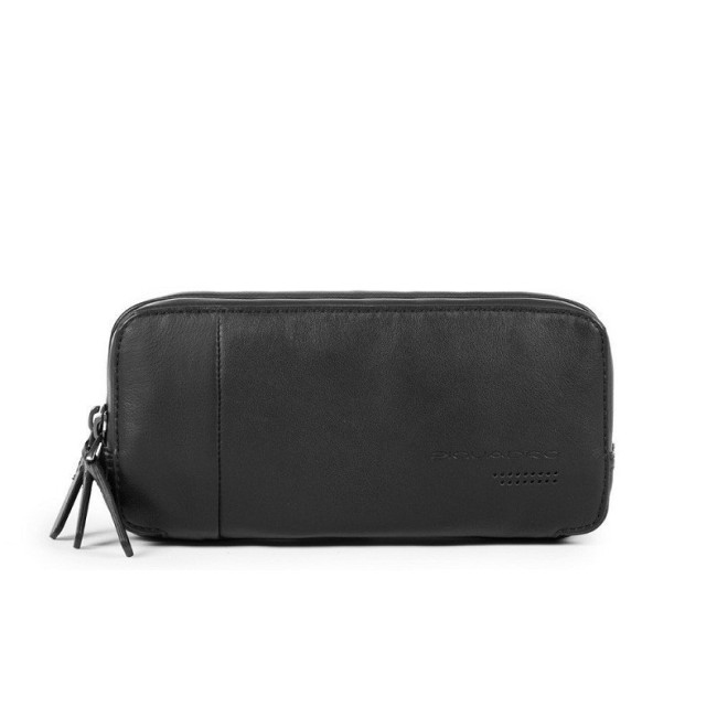Astuccio Piquadro Urban nero a tre cerniere con manico