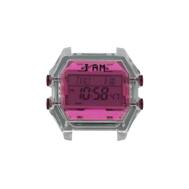 Orologio digitale I AM donna fucsia e grigio trasparente IAM009