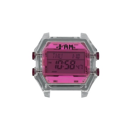 Orologio digitale I AM donna fucsia e grigio trasparente IAM009