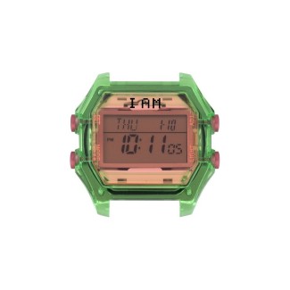 I AM woman's watch with salmon and green transparent IAM007